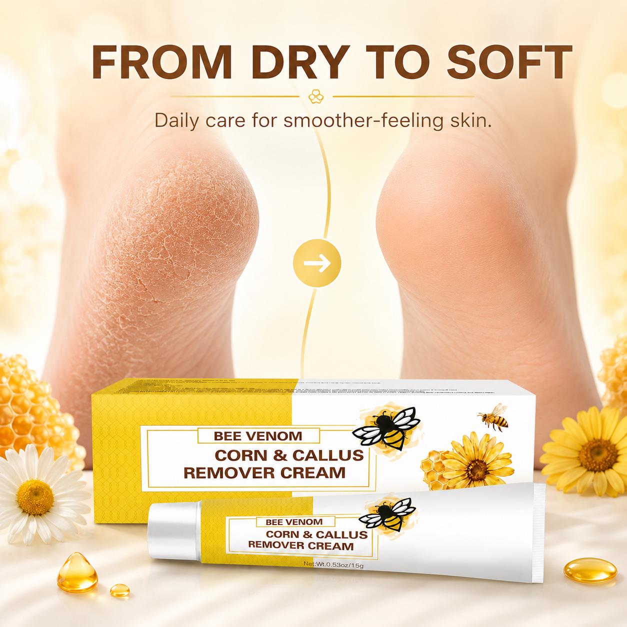 Corns & Calluses Daily Softening Cream - Hydrating Foot Moisturizer for Dry Feet, Rough Heels, Thick & Hardened Skin to Boost Smoothness & Lock in Moisture