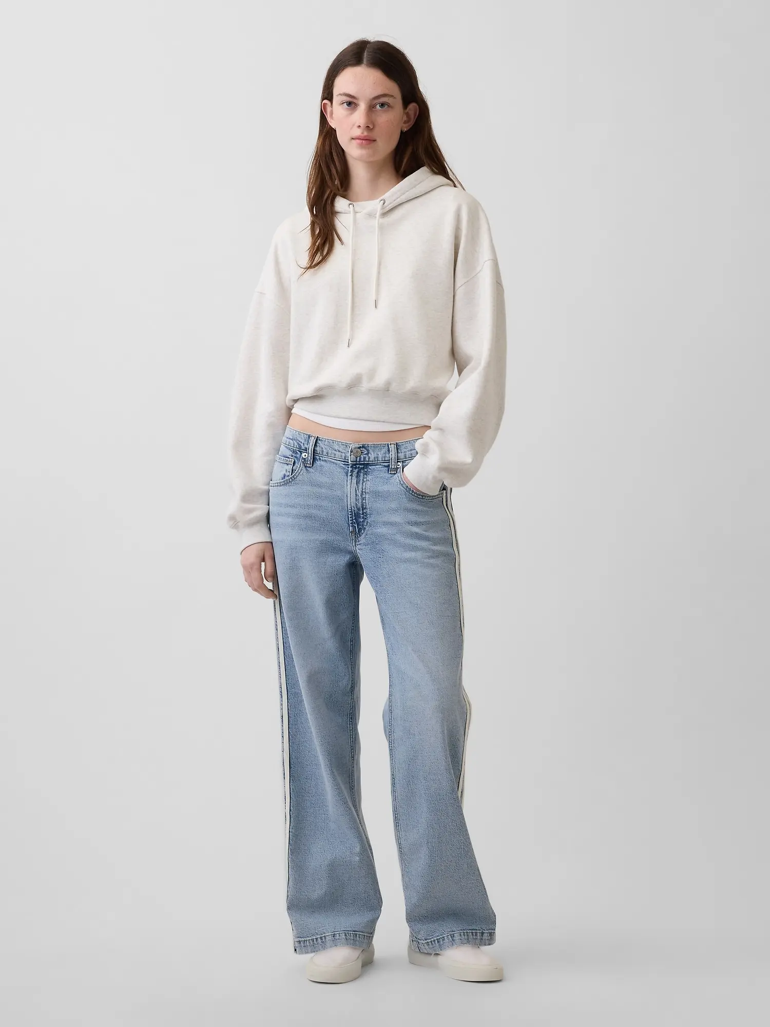 Gap Women's Low Rise '90s Loose Side Stripe Jeans