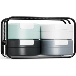 Travel Containers for Toiletries, Travel Containers, TSA Approved Cream Jars with Toiletry Bag, Leak-Small 1oz Capsules Set with Multiple Labels for Organization (4 Pack)