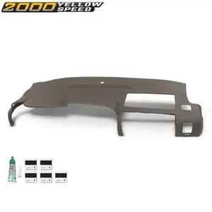 Fit For 2007-2014 Tahoe Suburban GMC Yukon Dash Board Cap Dashboard Cover Brown