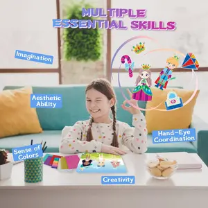 DLMdilemu Foil Art Fun Kit for Kids - Arts & Crafts Supplies, DIY Dress-Up Stickers Craft, Mess-Free Foil Craft Kits for Girls & Boys Ages 4-12, Fun Birthday Gift, Travel Toy & Creative Party Favor, Enhances Imagination & Aesthetic Ability tiktokshopsprin
