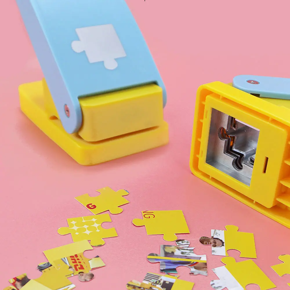 Creative Jigsaw Puzzle Maker Machine with Adhesive Foams, DIY Jigsaw Puzzle Making Machine Cutter, DIY Handmade Material Making Tools Crafts for Adults & Kids
