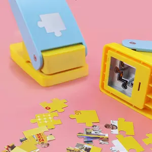 Creative Jigsaw Puzzle Maker Machine with Adhesive Foams, DIY Jigsaw Puzzle Making Machine Cutter, DIY Handmade Material Making Tools for Adults & Kids