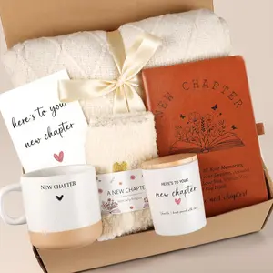 New Beginnings Gifts for Women, New-Chapter Happy Retirement Gifts for Woman, Graduation Gift, New Job Congratulations Gift for Women Farewell Going Away Basket for Woman, Coworker, Teacher, Friend| New-Chapter