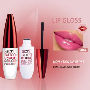 QICY Tattoo Lip Gloss Color Peel-Off - The Beauty of Blooming Lips - High-Shine, Long-Lasting, Easy-Remove Formula