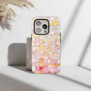 🌸 Pearl Mosaic IP Phone Case! ✨ Pink & Gold Mother of Pearl Design for IP Phone 17, 16, 15, 14, 13, 12, 11, X Series - Aesthetic & Luxury! 💖