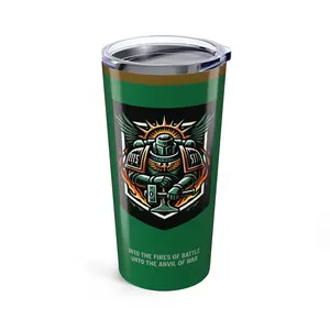 Space Marine Chapter WarHammer 40K Tumbler, Salamanders Theme Mug, 20oz Gift for Gamers, Sci-Fi Fanatic Cup, Geek Drinkware, Custom