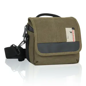 Content Creator's Compact Companion: Besnfoto Small Crossbody Camera Shoulder Bag. Waterproof canvas, cute & compact. Ideal messenger bag for mirrorless, DSLR, SLR cameras, suitable for women & men in content creation.