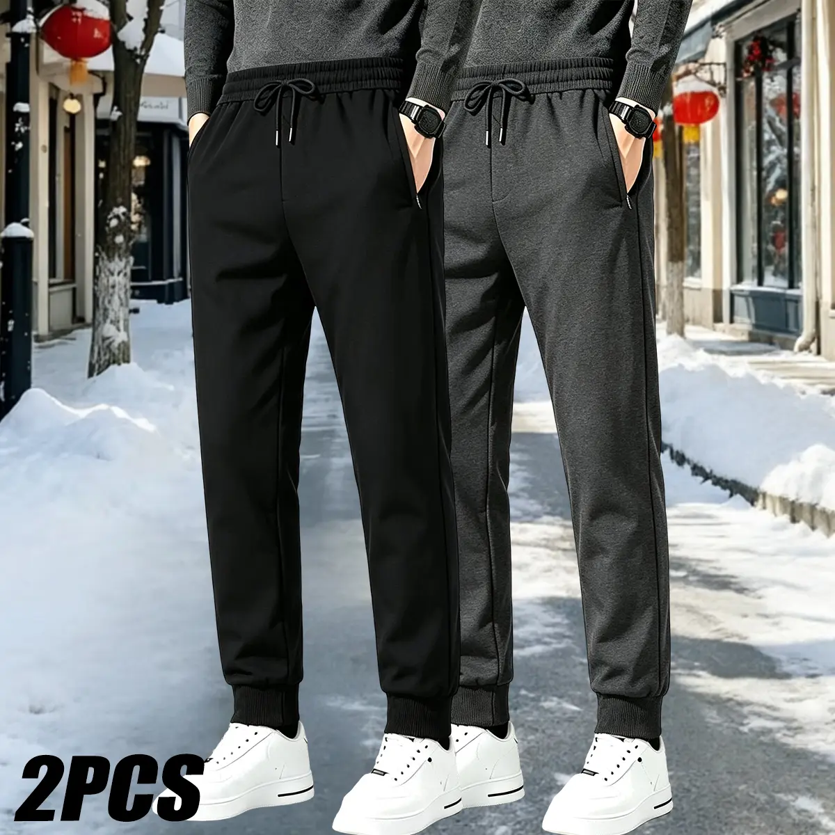 Men’s winter fleece pants – lightweight polyester material with an insulating layer that keeps you warm even in sub-zero temperatures, locking in heat—ideal for hiking, camping, or everyday outings.