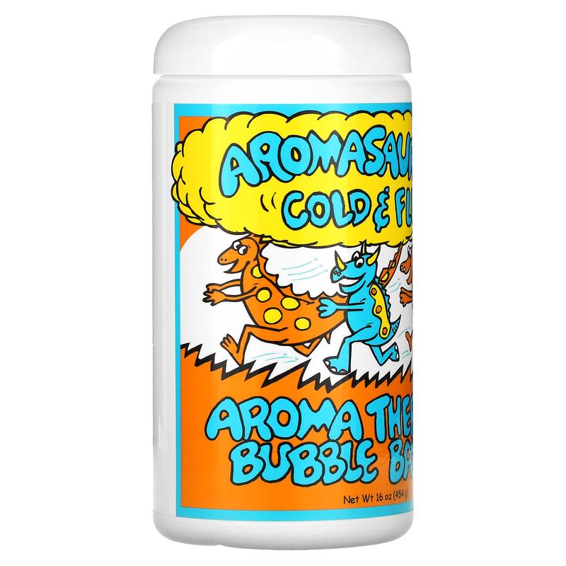 Abra Therapeutics Aromasaurus Cold & Flu, Aroma Therapy Bubble Bath For Children, 16 oz (453 g)