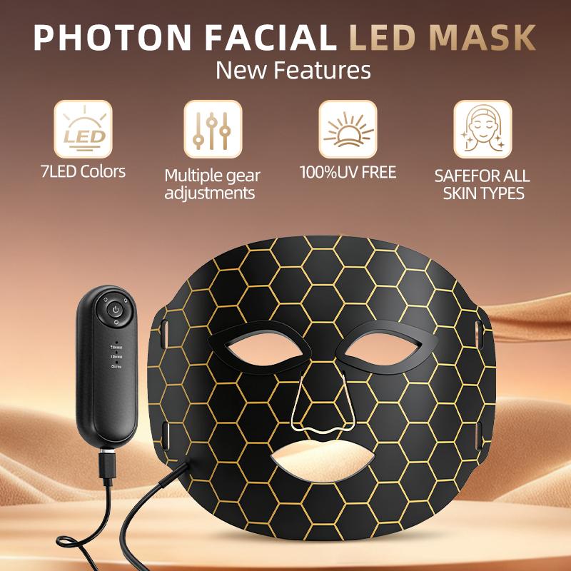 【Mother's Day Gift】Red Light Therapy for Face, LED Face Mask Light Therapy with Rechargeable Remote for Acne, Wrinkles, Skin Rejuvenation, Portable Facial Skin Care Mask with Timing Function - Home Use 96 LED Beads