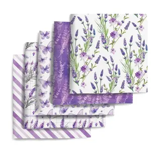50*145cm Patchwork Lavender Polyester Cotton Fabric For Tissue Sewing Quilting Fabrics Needlework Material DIY Handmade
