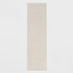 2'x7' Washable Solid Machine Tufted Runner Rug Tan - Made By Design