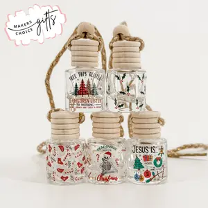 Holiday Scented Car Air Freshener Long Lasting Scented Diffuser for Rearview Mirror Clean Ingredients, Stocking Stuffer, Christmas Hanging Car Diffuser