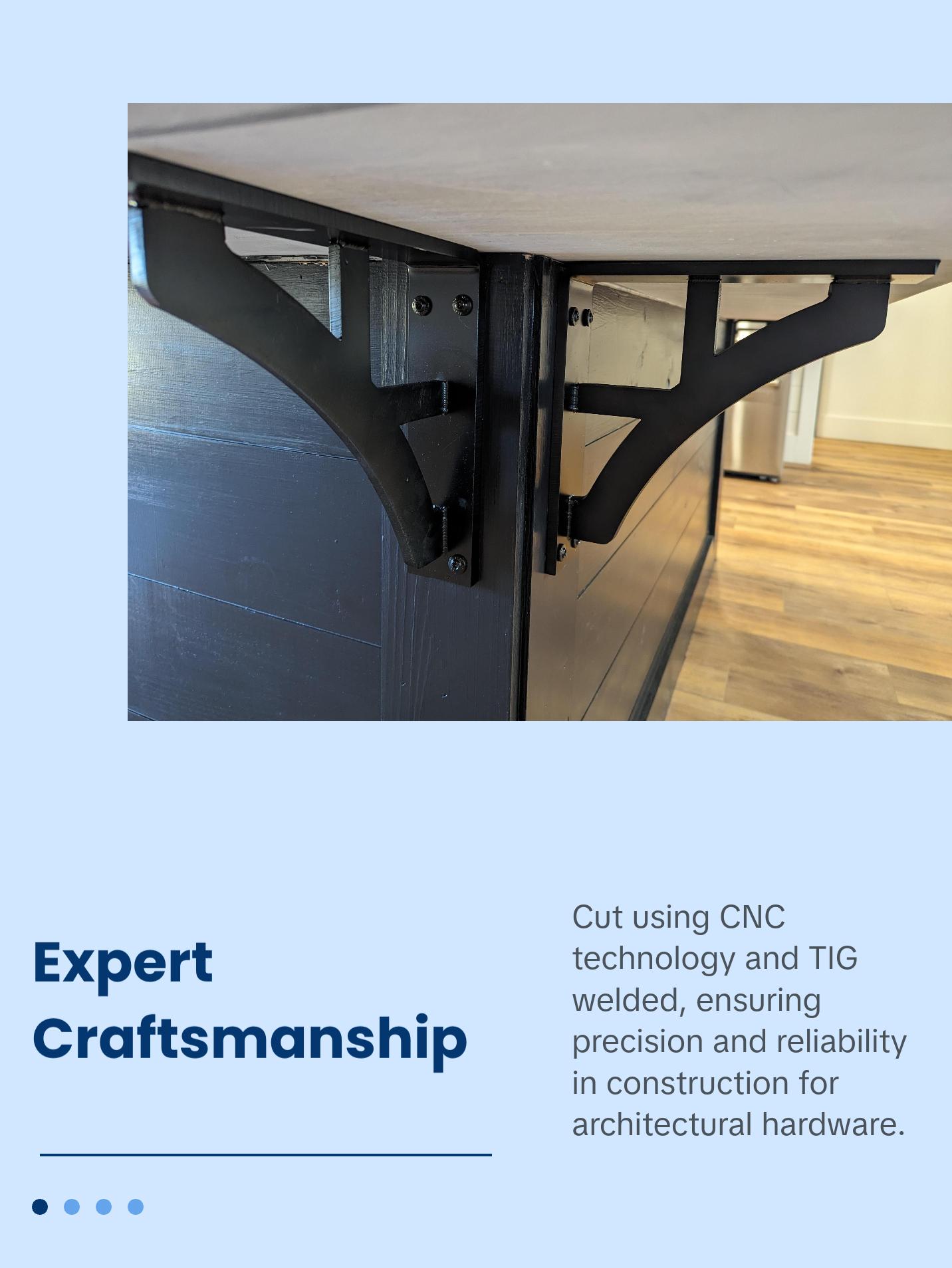 Iron Support Bracket for Counters, Shelves or Mantles