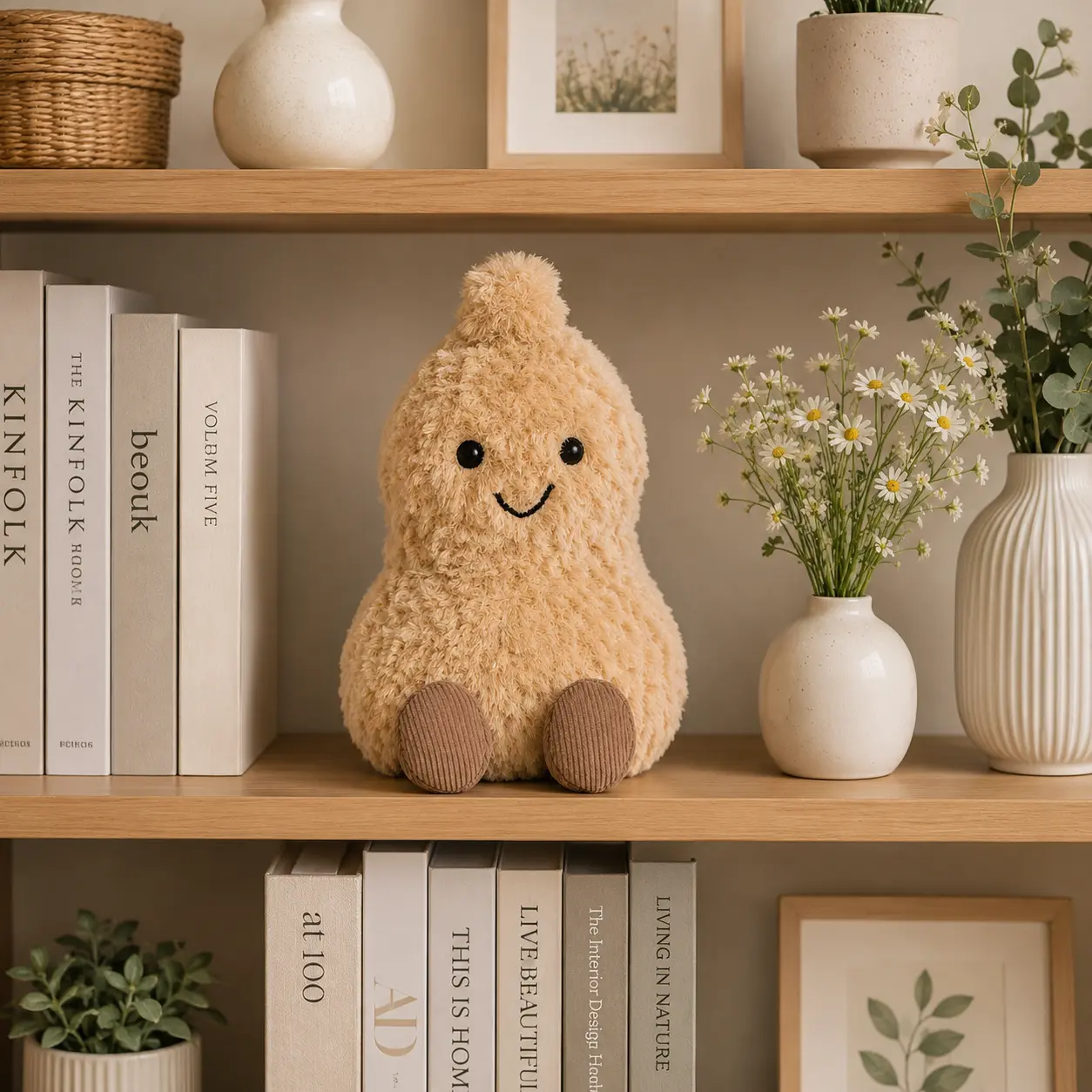 Soft Peanut Plush Toy 15CM with Smiling Face –JELLYCAT  Cute Stuffed Peanut Gift