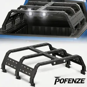 POFENZE-Mestan Tacoma Overland Bed Rack 17.3" Cargo Carrier for 2005-2026, Adjustable Steel Rack, 1000 lbs Capacity, Fits 2nd 3rd 4th Gen, Heavy-Duty Design