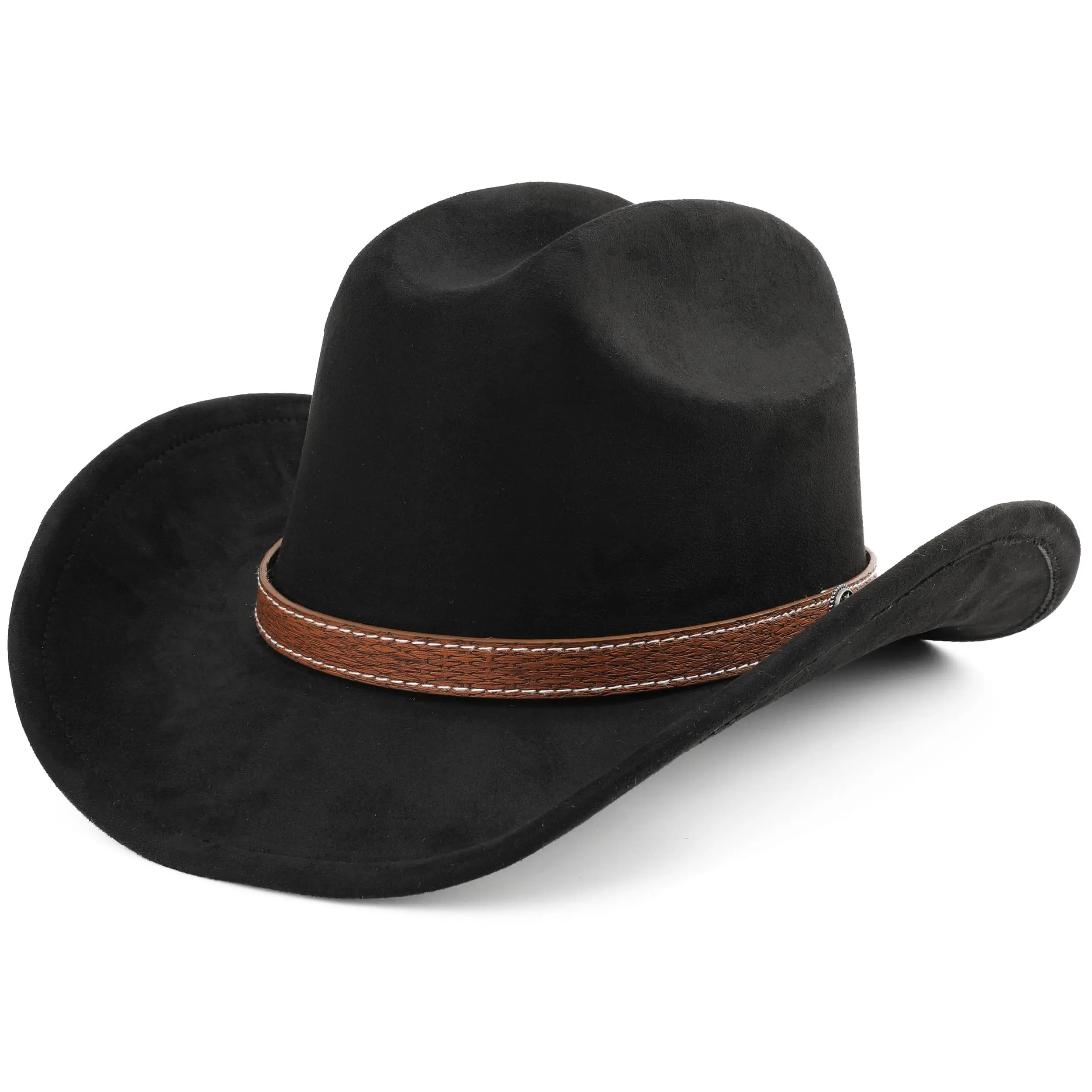 Western Cowboy Hat For Women Men Small Short Wide Brim Beach Cowgirls Cattleman Cowboys Hats
