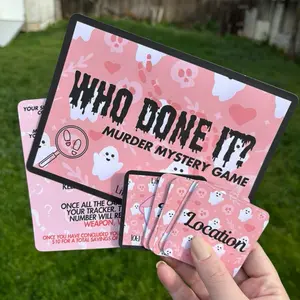 Who Done It? Savings Game | Spooky Cute | Laminated | Savings game | Card Game | NOT LAMINATED