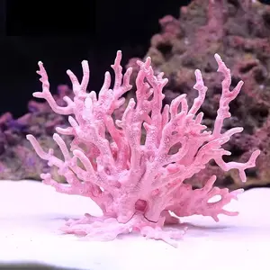 Artificial Coral Reef Decor Set for Aquarium, Marine Branch & Shell Rock & Fake Seaweed Kit, Low Maintenance Saltwater Tank Ornaments, Fish Tank Decorations