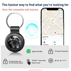 1 portable mini tracker, anti-loss tracker/smart tag, helps you quickly locate your valuables. Compatible with iOS systems (Tag Air Tracker), wireless item tracker, and “Find My” (iPhone only).