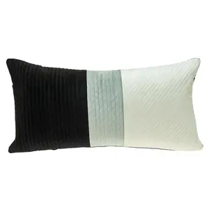 Parkland Collection PILL21244P Hiro Transitional Black Rectangle Throw Pillow