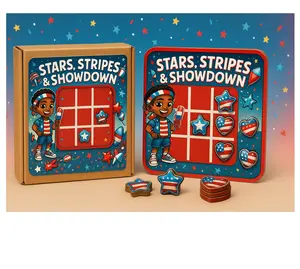 Stars, Stripes & Showdown – Tic-Tac-Toe Board Game