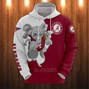 Vintage Alabama Football Mascot 3D Hoodie for Men and Women, Trendy 3D Hoodie, Realistic Print Sweatshirt, Cool Unisex Fashion Top