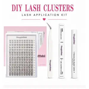 Wuaggi Official DIY SUTIL Cluster Lash Kit Lightweight Synthetic Lash Clusters for Natural Glam Looks Beginner Friendly Makeup Tool