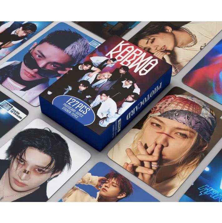 127pcs New Album KARMA HOP Photo Card Stickers Kpop Merch Lomo Cards Set Fans Collection Cards Gift