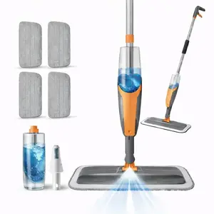 Spray Mop with 4 Microfiber Pads, 360° Rotating Head & Wet/Dry Use for Multi-Surface Cleaning Spray Mop with 4 Microfiber Pads, 360° Rotating Head & Wet/Dry Use for Multi-Surface Cleaning
