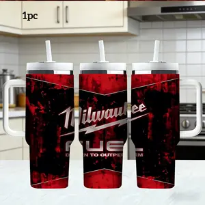 1pc 40oz Milwaukee Fuel Insulated Travel Mug, Leak-Proof, Keeps Drinks Hot/cold, Ideal for Camping, Office, Travel, Perfect Gift for Coffee & Tea Lovers