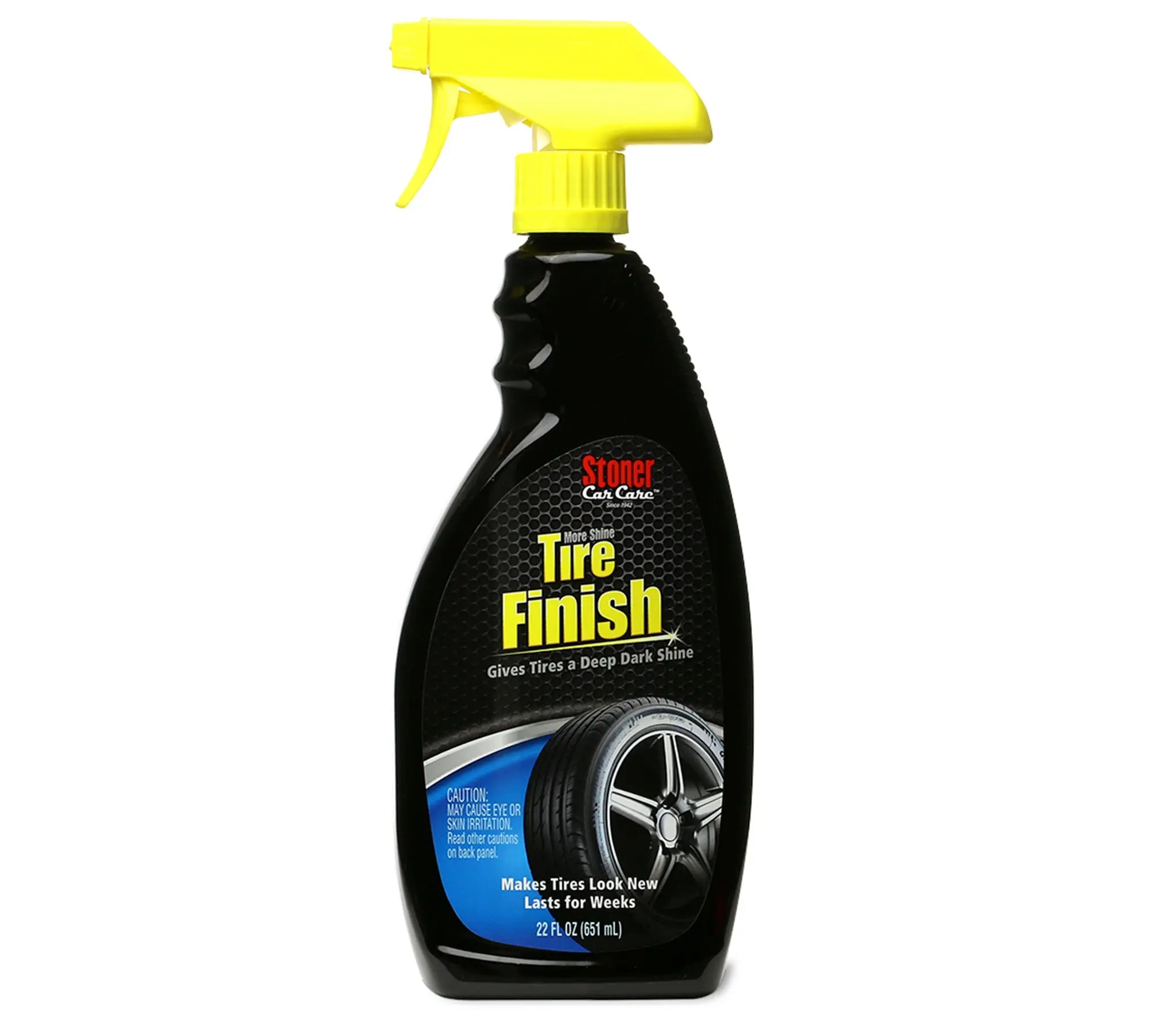 Stoner Car Care More Shine Tire Finish Spray - 22 fl oz Coating, Restores Deep Matte Black Look, Long-Lasting Rainproof UV Protection, Wipe-Free Spray-On Dry-to-Touch Formula, Tire Coating, Dry Touch
