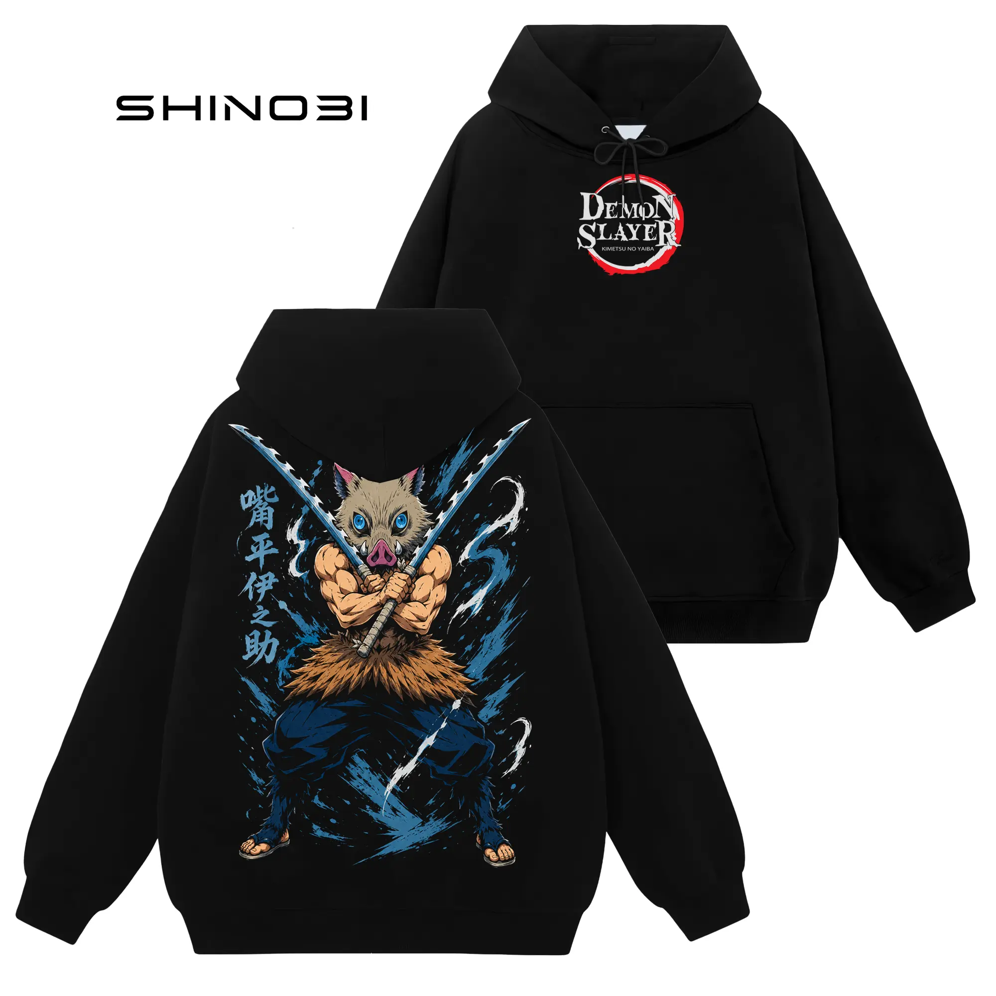 [Shinobi Shop] Inosuke - Demon Slayer Kimetsu No Yaiba #298 Hoodie T-Shirt Sweatshirt, Retro Vintage Unisex Graphic 90s Cotton, Gift For Wibu, Anime Manga Y2K Streetwear