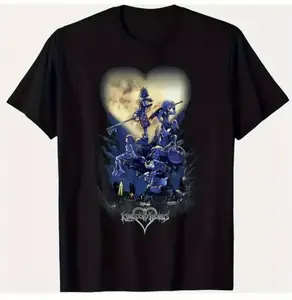 Kingdom Hearts T-Shirt, Y2K Grunge Sora Kairi Riku Graphic Shirt, Vintage Aesthetic Streetwear Tee, Crew Neck, Short Sleeve, Cotton, Gift for Aesthetic Him Her, Men And Womenswear Top