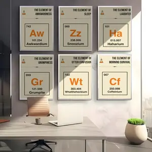 PIKPAKA Funny Periodic Table Poster HD Waterproof Art Poster for Home, Bar & Café Decor | Fade-Resistant, Non-Sticky, Vibrant DIY Wall Print Perfect Decorative Poster for Office & Living Room
