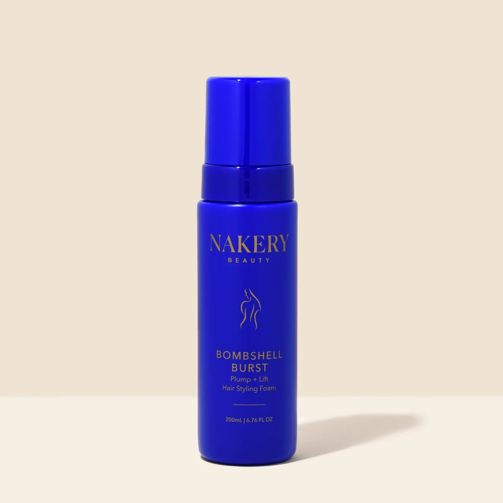 Nakery Bombshell Burst Plump + Lift Haircare Styling Foam with Biotin, Keratin, Sea Salt & Panthenol - Lightweight, Revives, Strengthens Hair Strands, Scalp Health, Anti-Frizz, Heat Protectant, 6.76 fl oz