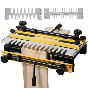 fathersdaygift VEVOR Dovetail Jig, 12 in Width, Dove Tailing Router Jigs with 4 Router Bits 3 Templates, Precise Alignment Dove Tail Jig, Mortise and Tenon Woodworking Tools for Furniture Wood Cabinet Making