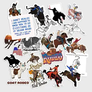 Sticker Pack 20 pcs Rodeo Stickers, Western Cowboy Vinyl Decals