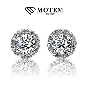 【E3】 925 Sterling Silver Moissanite Stud Earrings