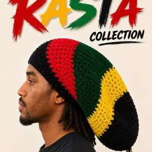Crochet handmade loc caps Men's & Women's Crochet Loc Caps Dreadlock Cap Multi-Color Bucket Hat Handmade Comfortable & Stylish Perfect Fit for Locs