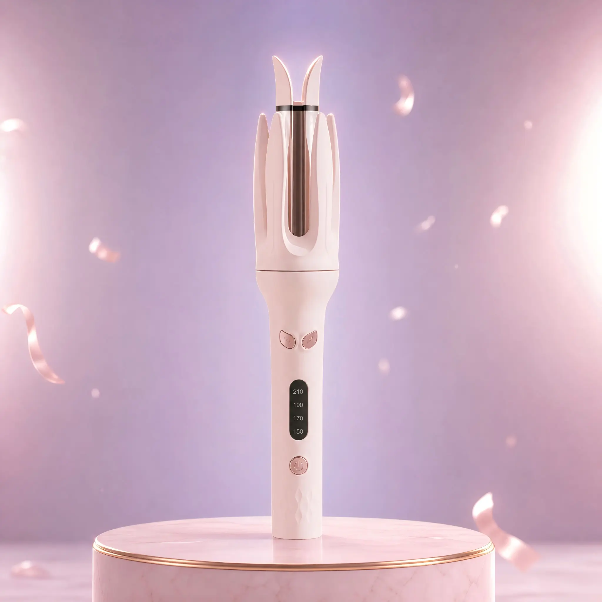28mm Automatic Hair Curling Iron, Anti-Scald PTC Heated Curler with 4 Adjustable Temperatures (150°C–210°C), Fast-Heating Daily Styling Tool for Frizz Control & Easy Curls on Long/Short Hair