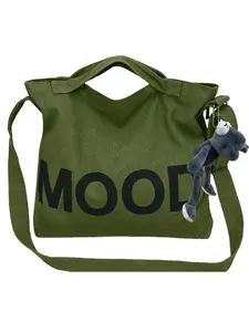 2026 New Letter Canvas Crossbody Shoulder Bag, Casual Crossbody Bags, Simple Versatile Fashion Single-Shoulder Backpack, Daily Commute Short Trip Preferred