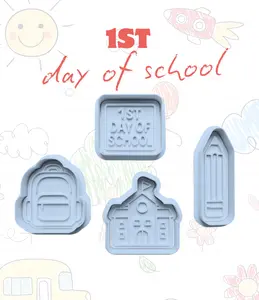 1st day of school cutter and stamp 2" baking , arts and crafts