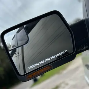 "Siempre Con Dios Por Delante" Inspirational Vinyl Decal for Car Mirror - Automotive Faith Reminder Sticker