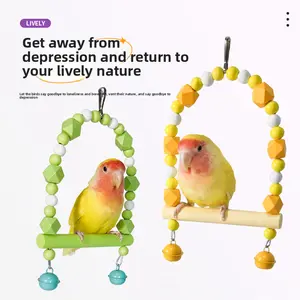 Parrot toy, bird toy, colorful swing, ladder, climbing ladder, perch, birdcage accessories, pet bird supplies