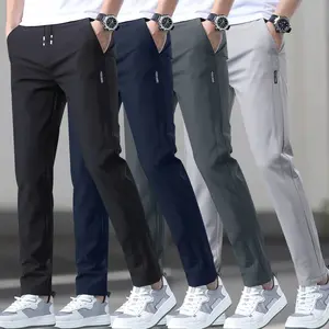 Men's Activewear Jogger Pants with Zippered Pockets - Breathable Mid-Rise Regular Fit Summer Hiking & Running Pants - Machine Washable Outdoor Casual Wear - Ideal Gift for Men