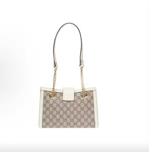 Pre-owned GUCCI Padlock Small White Shoulder Crossbody Bag