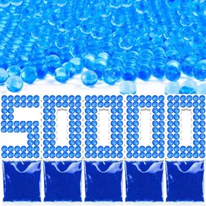 Indoor Leisure Soft Gel Ball Refills, 5-Pack 50000pcs 7-8mm High Water Content Toy Beads, Safe Indoor Play Accessories for Ages 14+