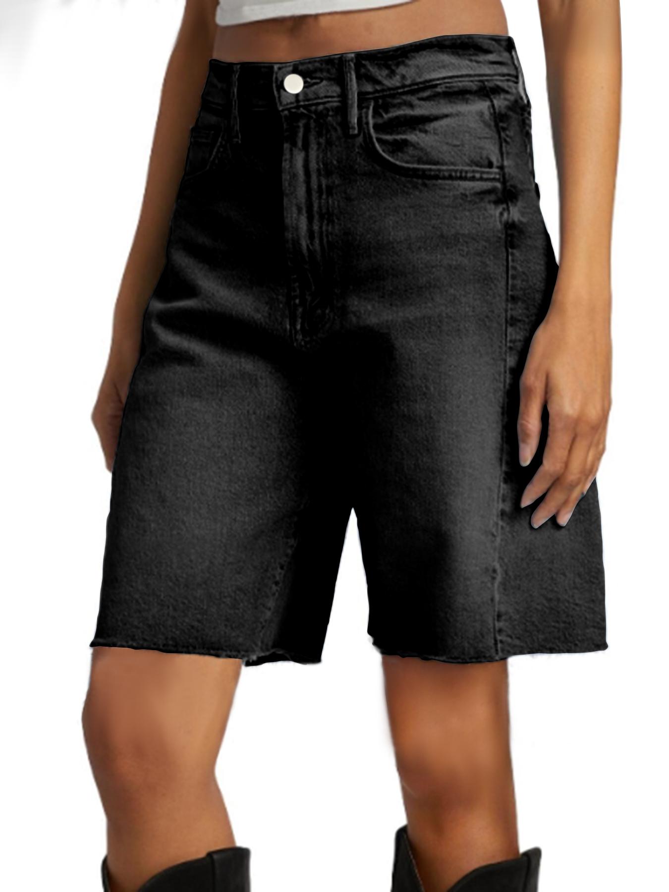 Aswulk Women's Jorts Baggy High Waisted Jean Shorts Ripped Denim Bermuda Shorts Y2K Shorts